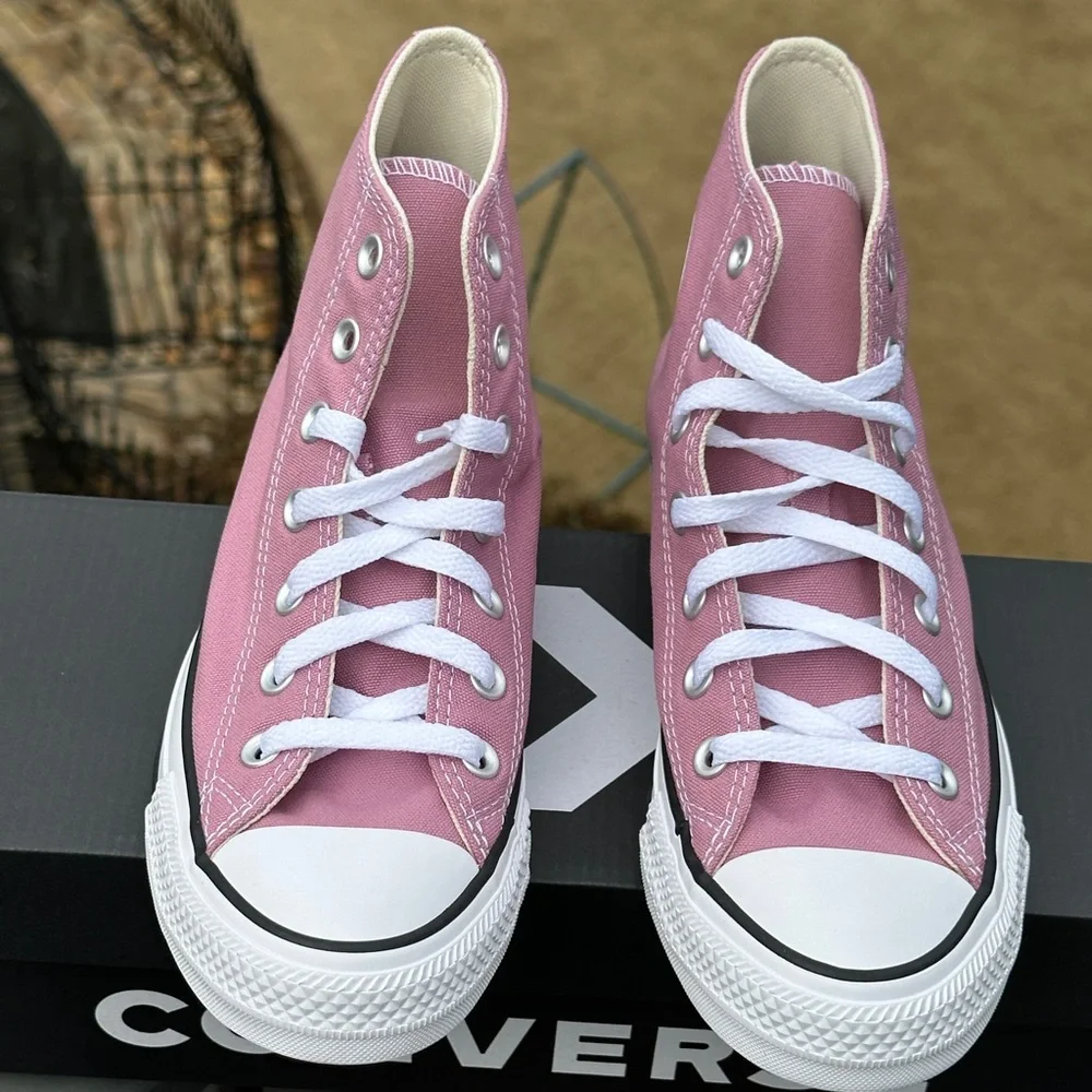 Converse CTAS High Pink Rose Canvas Casual Sneaker Womens 8 or Girls GS 6Y NEW